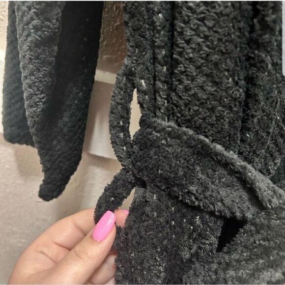 NWT Perry Ellis Portfolio Textured Fleece Robe - Picture 4 of 5